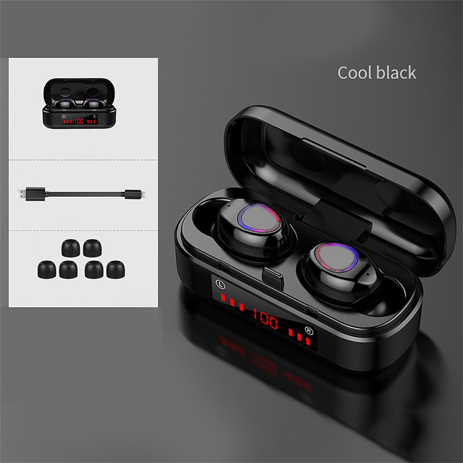 Wireless Bluetooth Touch Headset Mini Binaural Cross Border Tws Battery Display 5.0 Wireless Bluetooth Touch Headset Mini Binaural Cross Border Tws Battery Display 5.0